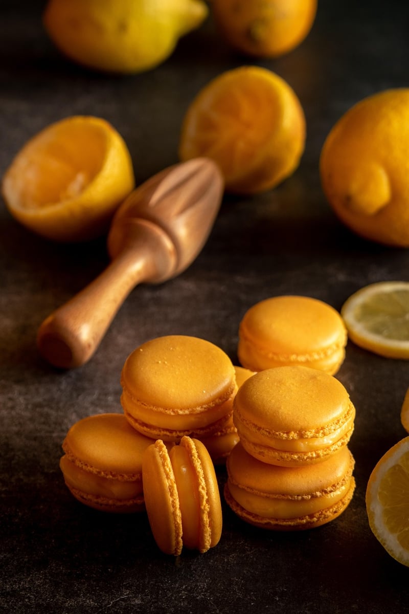 Assortment of colorful macarons
